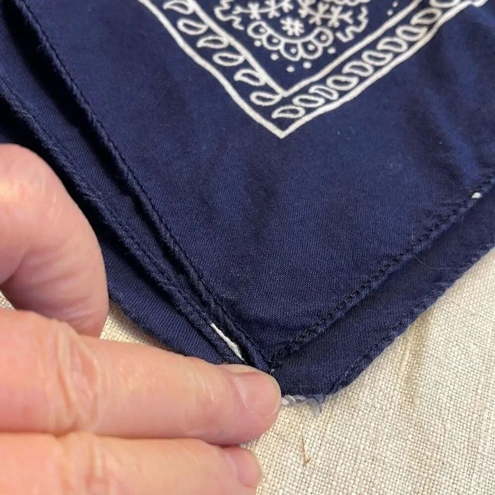 Vintage Paris Accessories, Inc made in U.S.A blue & White bandana.